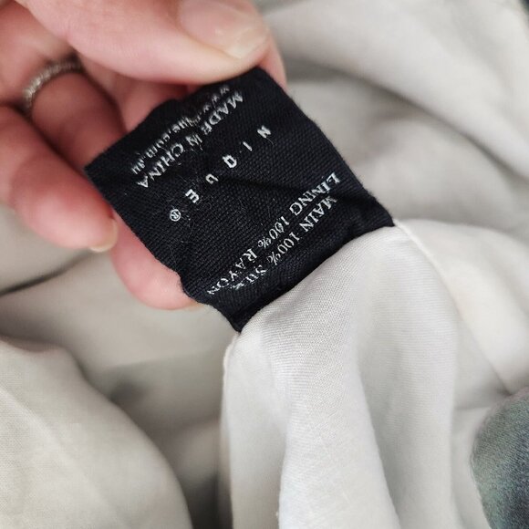 NIQUE 100% Silk Elastic Waist Shorts Size 10 (fits Small) Water color‎ Lined - Picture 5 of 12